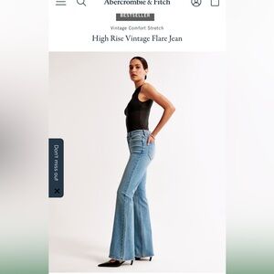 Abercrombie and Fitch the vintage high-rise flare